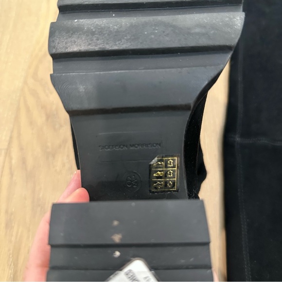 Sigerson Morrison Gemma Boot Over the Knee Suede Black Whimsigoth Gothic Gremlin - Picture 4 of 16